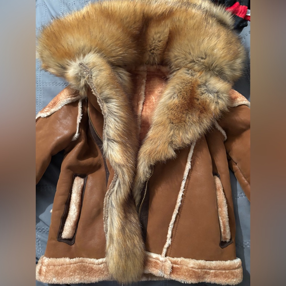 Jordan Craig Brown and Tan Kids Puffer Jacket